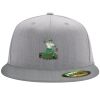 Flexfit 6210 Structured Flat Bill Fitted Hat Thumbnail