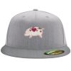 Flexfit 6210 Structured Flat Bill Fitted Hat Thumbnail