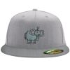 Flexfit 6210 Structured Flat Bill Fitted Hat Thumbnail